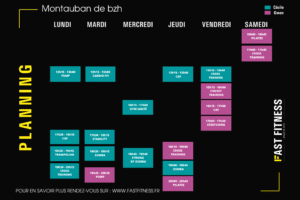 Planning fast fitness salle de sport